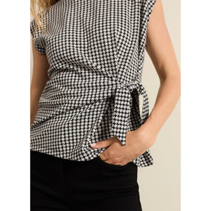 Phase Eight Halsey Houndstooth Jacquard Top